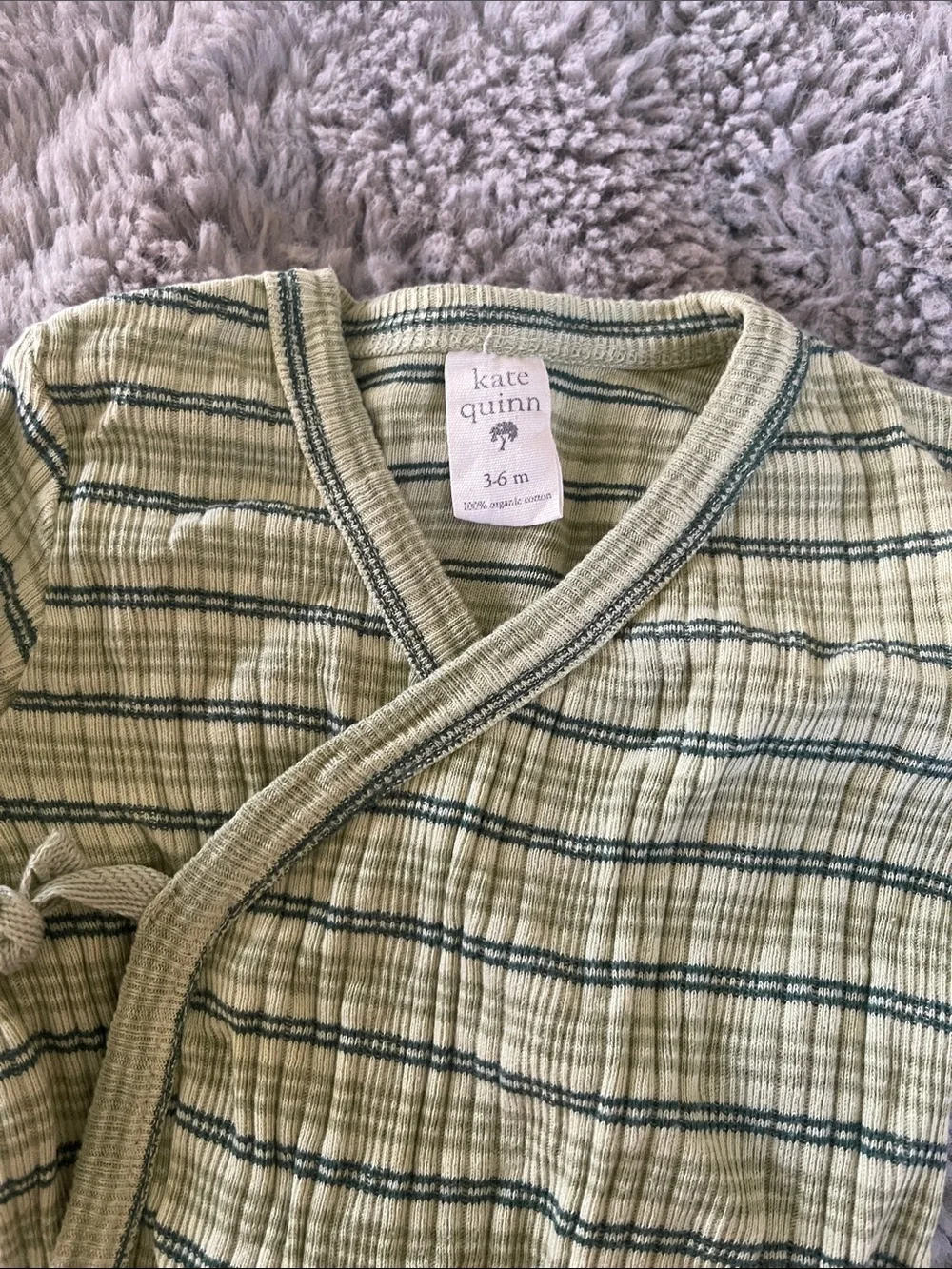 Kate Quinn Green Plaid Footed Kids Pajama Set - Cozy Wrap Top and Footed Bottoms